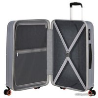 Чемодан-спиннер American Tourister Geopop Metallic Silver 67 см