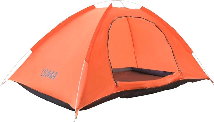 

Треккинговая палатка ISMA CL-S10-2P (оранжевый)