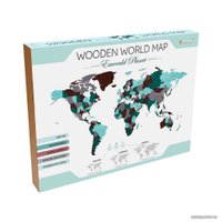 Пазл Eco-Wood-Art «Карта Мира Medium» Эмеральд Плэнет