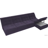 Модульный диван Лига диванов Холидей люкс 105559 (велюр, фиолетовый)