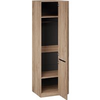 Шкаф распашной Трия Глосс 580 СМ-319.07.006 (яблоня беллуно/cтекло графит матовый)