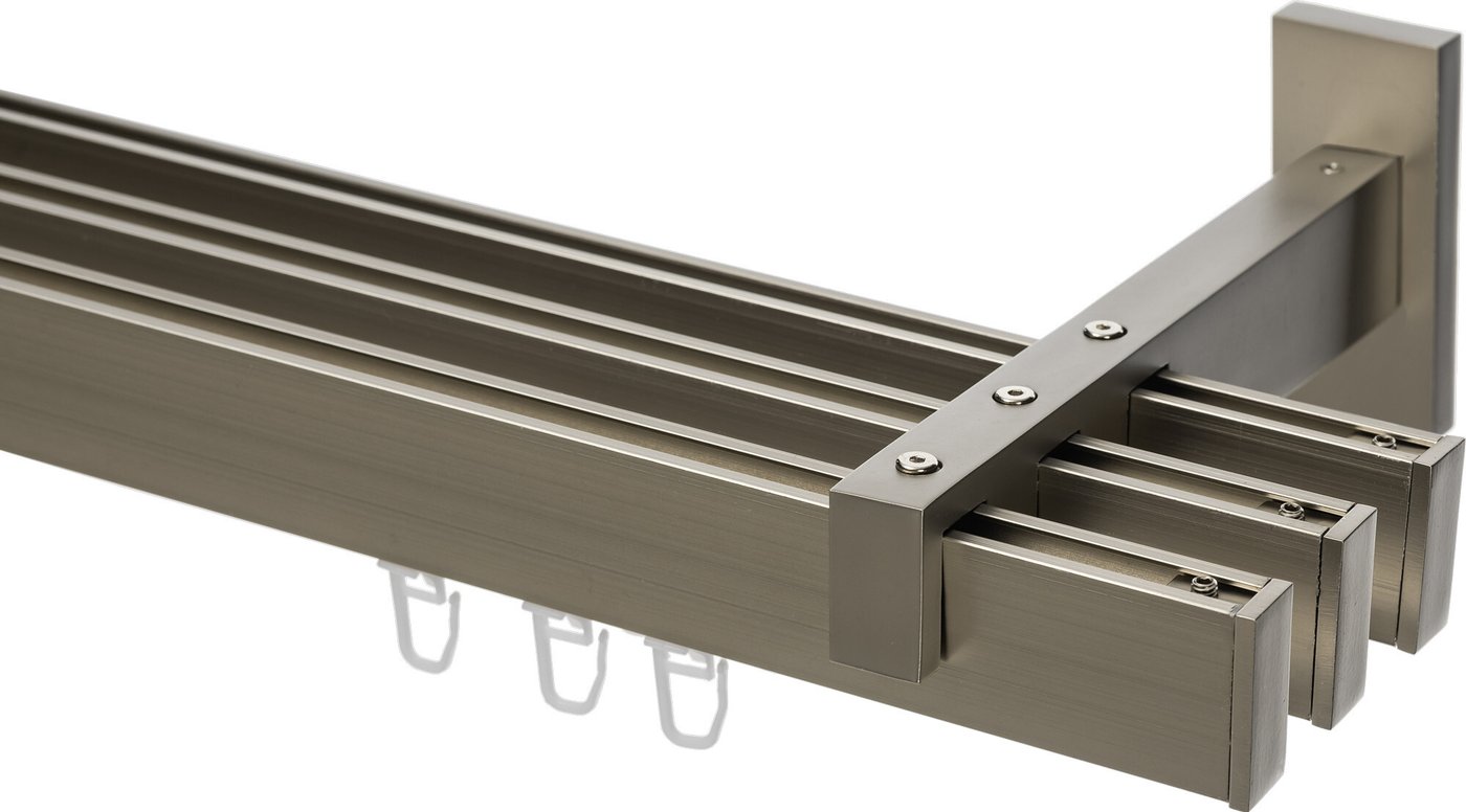 

Карниз для штор Sundays Home Флэт Лайн Изи тройной (заглушка сатин 2.4 м)