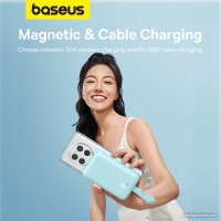 Внешний аккумулятор Baseus Magnetic Fast Charge Power Bank Type-C Edition 30W 10000mAh (мятный)