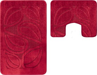 Набор ковриков Maximus Flora 2577 (60x100/50x60, бургунди)