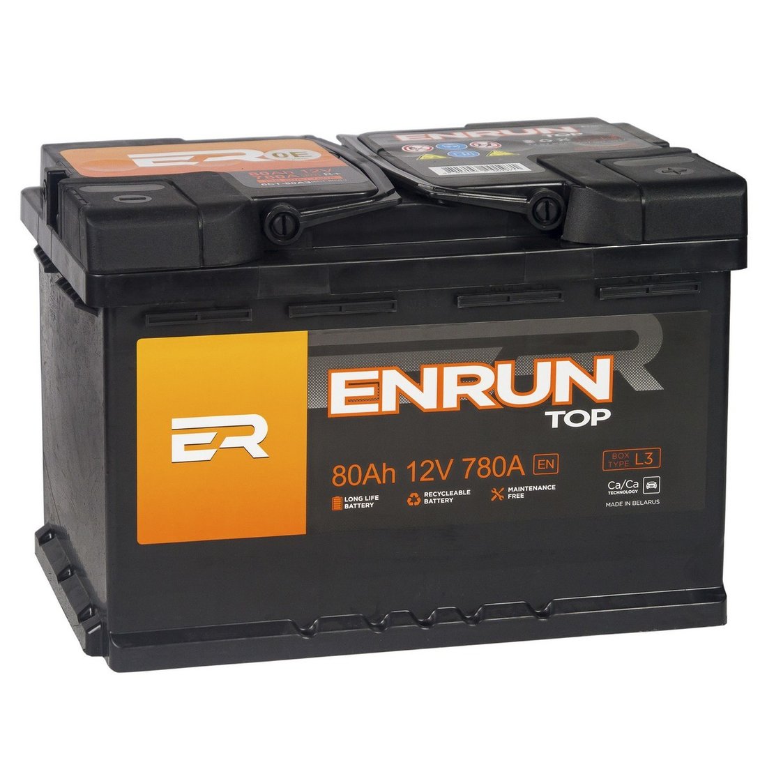 

Автомобильный аккумулятор ENRUN TOP R+ (80 А·ч)