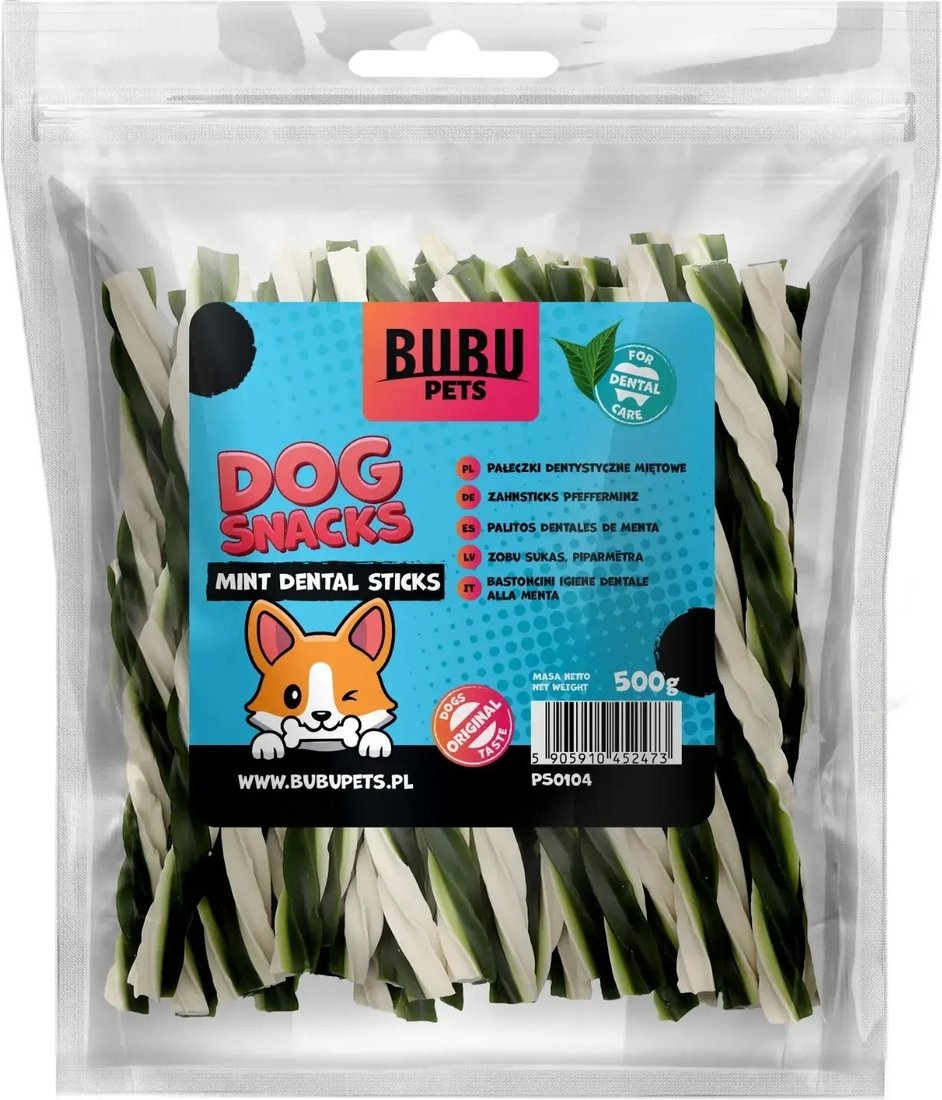 

Лакомство для собак Bubu Pets Зубные палочки мятные PS0104 (500 г)