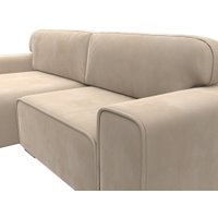 Угловой диван Лига диванов Лига-029 левый 121924L (велюр бежевый)