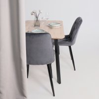 Кухонный стол ОКА Майон 120x80x74 (дуб беленый/черный)