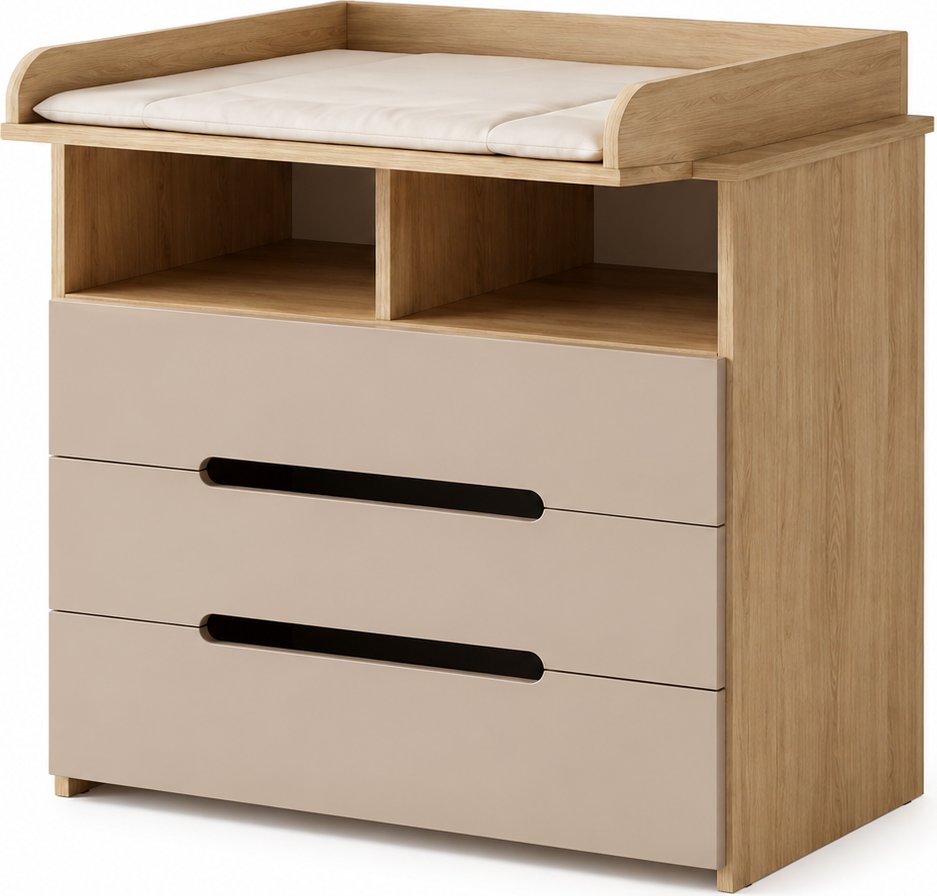 Детский комод VDK 800/3 (дуб/капучино)