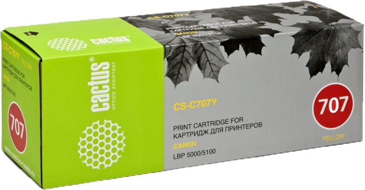 

Картридж CACTUS CS-C707Y (аналог Canon Cartridge 707 Yellow)