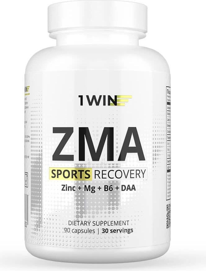 БАД 1WIN ZMA/ЗМА Цинк+Магний+В6+D-Aspartic acid (90 капсул)