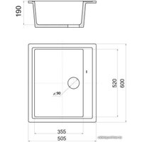 Кухонная мойка Wisent W600-26 (антрацит)
