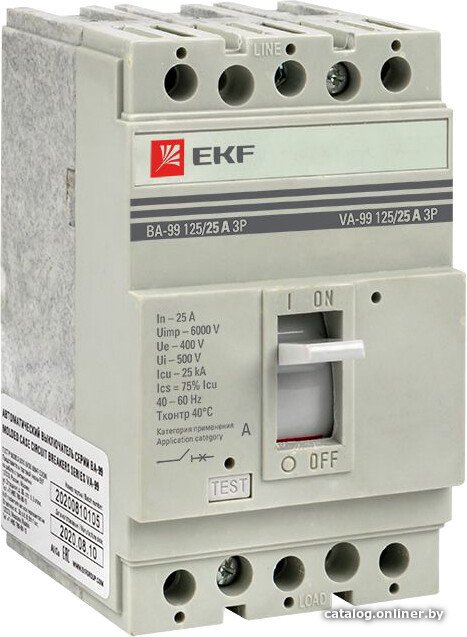 Выключатель автоматический EKF PROxima ВА-99 800/630А 3P 35кА mccb99-800-630