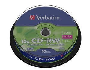 

CD-RW диск Verbatim 700Mb 12х 43480 (10 шт.)