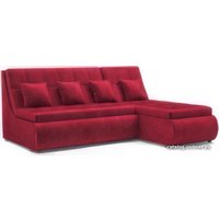 Угловой диван Мебель-АРС Дубай (бархат красный Star Velvet 3 Dark Red)