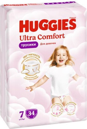 

Трусики-подгузники Huggies Ultra Comfort Girl Mega 7 (34 шт)