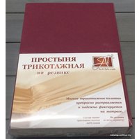 Постельное белье Альвитек Трикотажная на резинке 180x200x20 ПТР-МАР-180(180) (марсала)