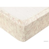 Простыня АртПостель На резинке Цветы бежевые 254 (160x200x20)