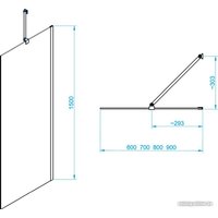 Стеклянная шторка для ванны RGW SC-150B 800 351115008-14