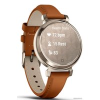 Умные часы Garmin Lily 2 Classic (кремовое золото/коричневый)
