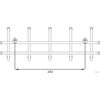 Вешалка для одежды ЗМИ Норма 5 ВН 24 (медный антик)