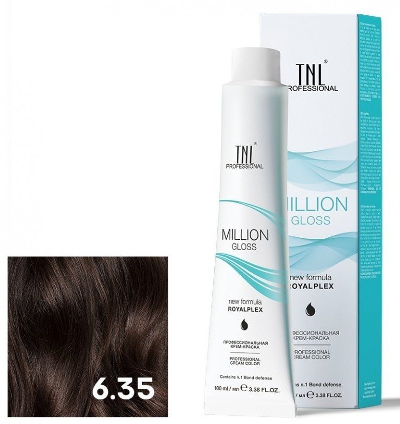 

Крем-краска для волос TNL Professional Million Gloss 6.35 100 мл