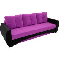 Диван Лига диванов Сатурн 101028 (микровельвет, фиолетовый/черный)