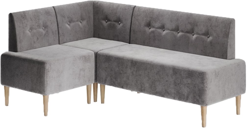 

Угловой диван Mio Tesoro Четт угловой (микровелюр/серый №23)