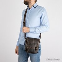 Сумка через плечо Poshete 196-3490-DBW (коричневый)