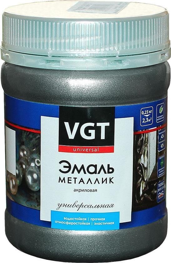 

Эмаль VGT Универсальная Металлик ВД-АК-1179 230 г (серебристый)