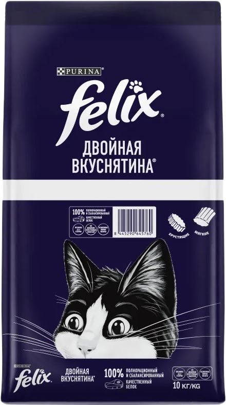 

Сухой корм для кошек Felix Двойная вкуснятина с птицей 10 кг