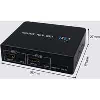 KVM переключатель USBTOP 2-х портовый KVM-переключатель HDMI USB, (черный)
