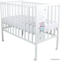 Классическая детская кроватка VDK Magico Loft Bear колесо-качалка (белый)