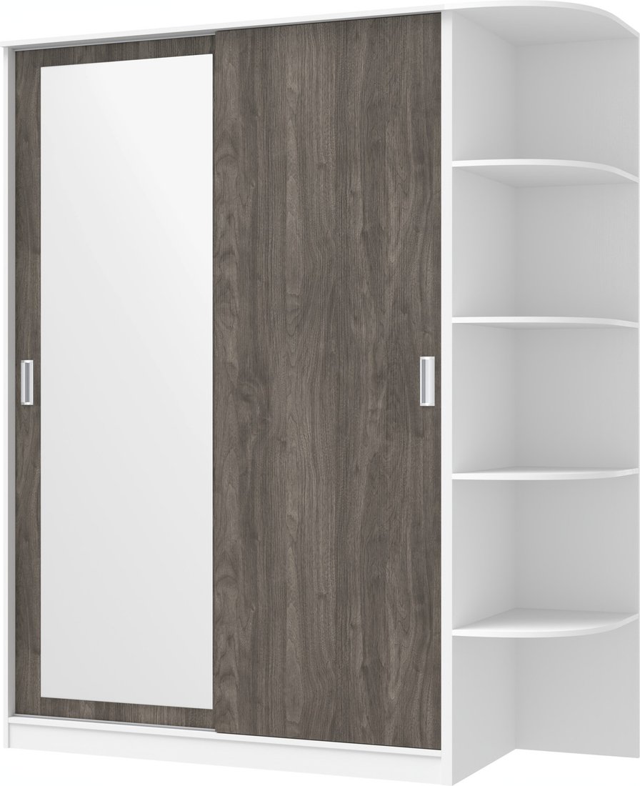 

Шкаф-купе Кортекс-мебель Лагуна ШК05-01 (белый/орех элия, правая консоль)