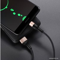 Кабель Hoco X26 USB Type-A - USB Type-C (1 м, черный/золотистый)