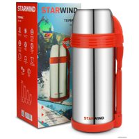 Термос StarWind 30-1500 1.5л (серебристый/красный)