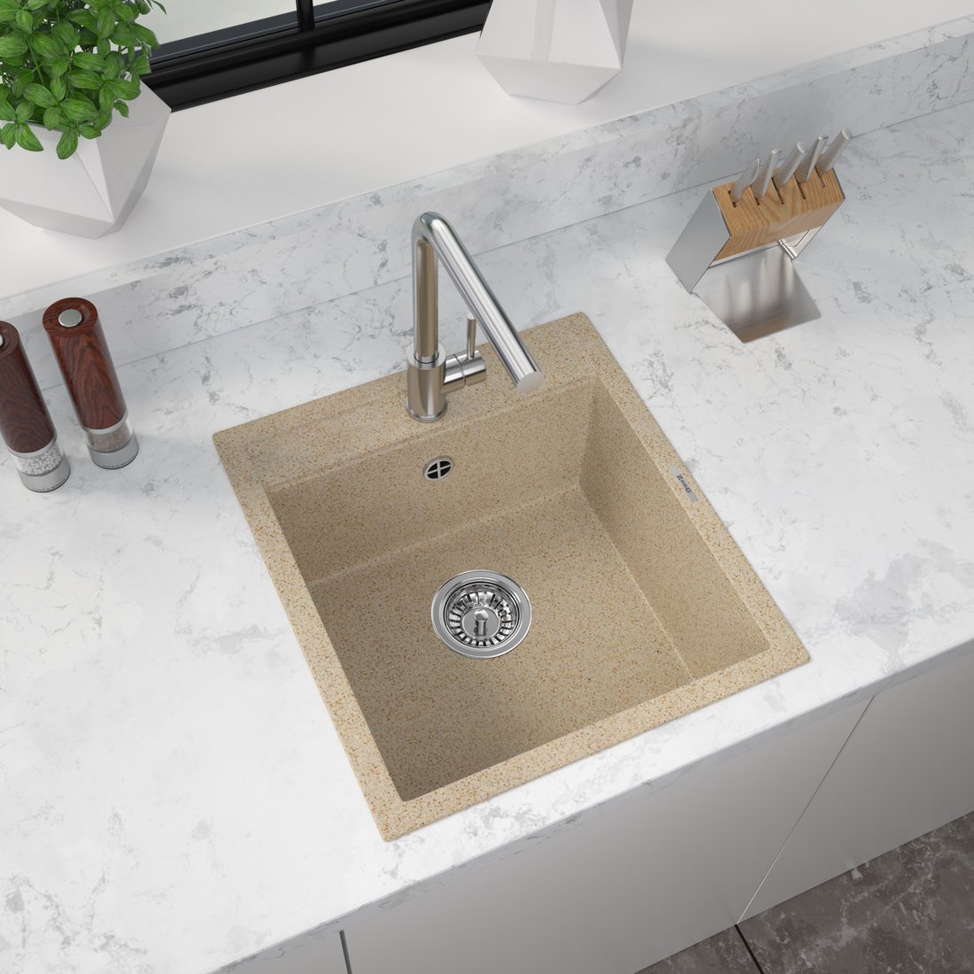 

Кухонная мойка ZorG Como 46 (песчаный берег)