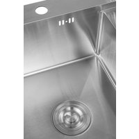 Кухонная мойка Saniteco 6550-L (с сифоном, дозатором и коландером)