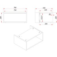  ЗОВ Тумба под умывальник со столешницей Кито-2 80 (белый матовый/белая столешница)