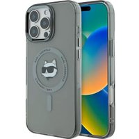 Чехол для телефона Lagerfeld PC/TPU NFT Choupette Head Metal camera (MagSafe) для iPhone 16 Pro Max KLHMP16XHLSCHK