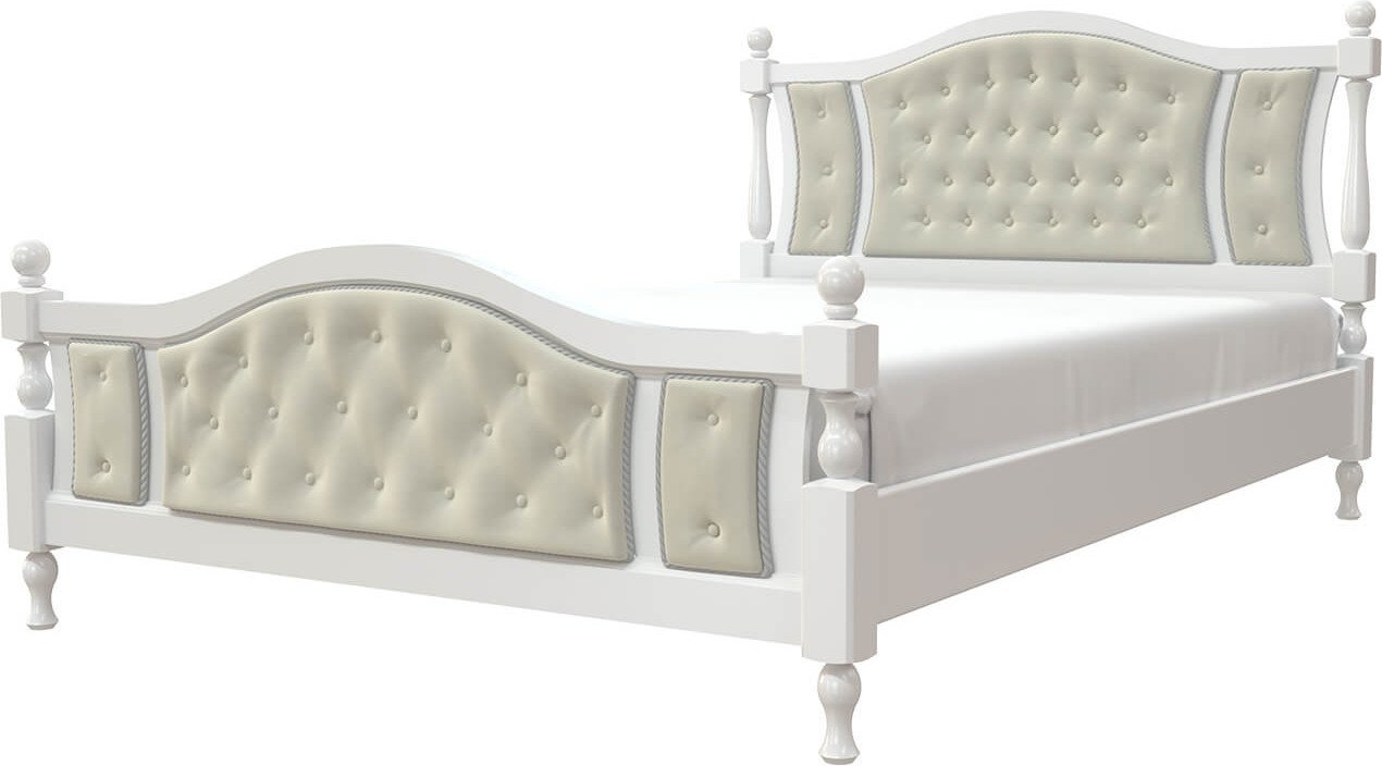 

Кровать Bravo Мебель Жасмин 160x200 (белый античный)