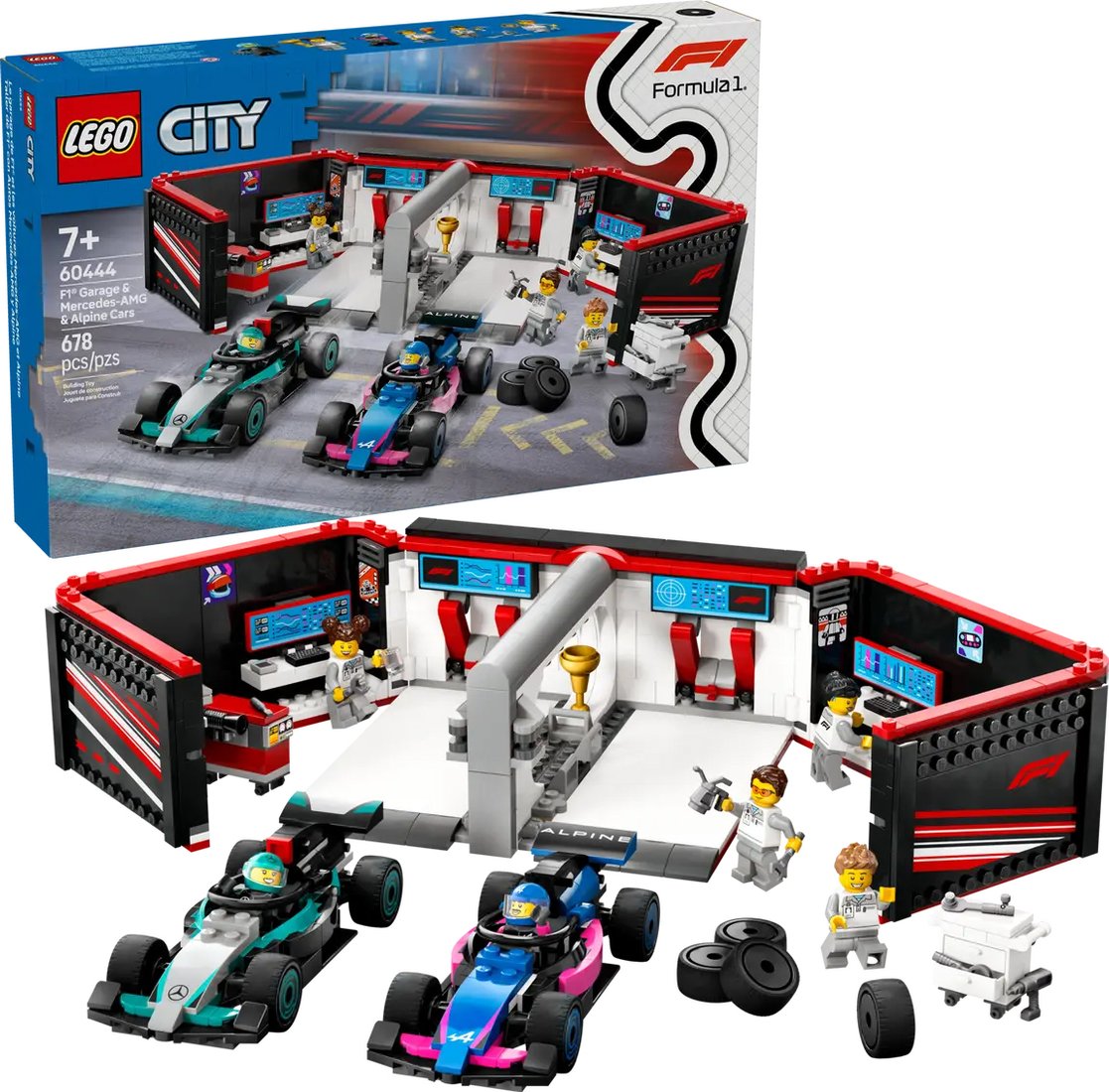 

Конструктор LEGO City 60444 Гараж F1 Mercedes-AMG и Alpine
