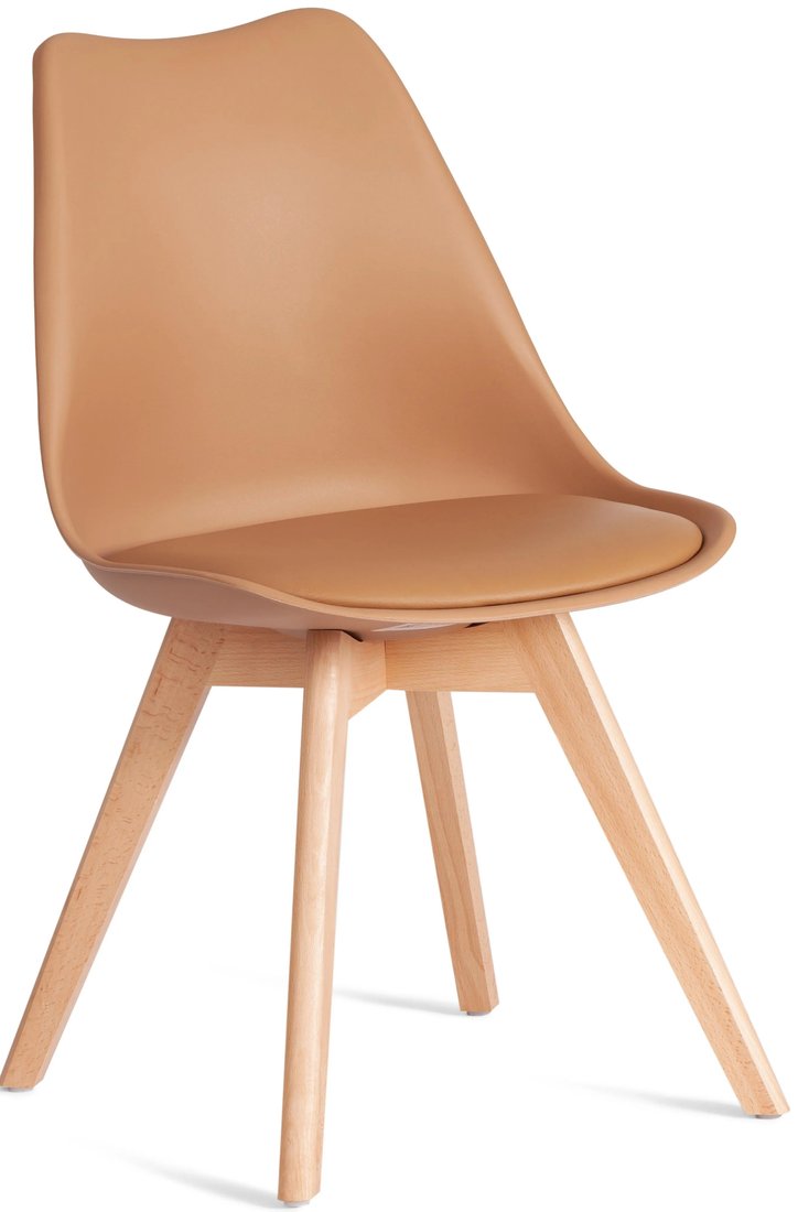 

Стул TetChair Tulip дерево/пластик/экокожа mod. 73-1 (latte)