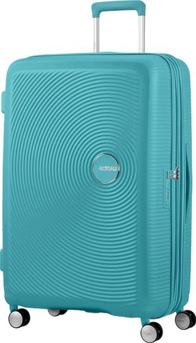 Чемодан-спиннер American Tourister SoundBox Turquoise Tonic 77 см