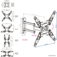 Кронштейн для телевизора Kromax OPTIMA-414 (черный)