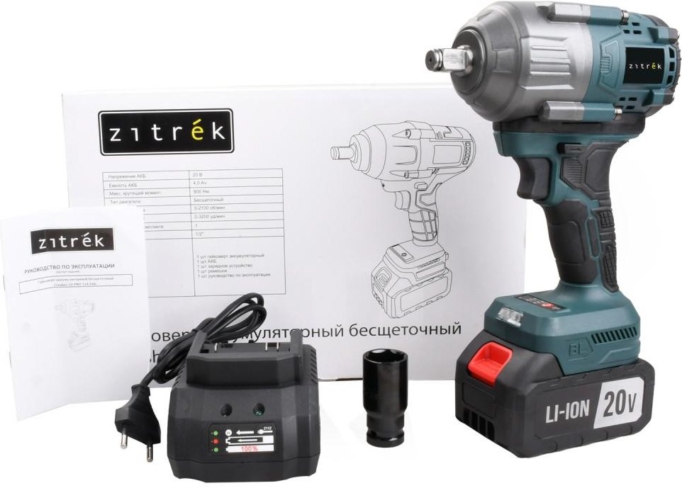 

Гайковерт Zitrek Crusher 20 PRO 085-1019 (с 1-им АКБ)