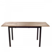 Кухонный стол Виста Аxен 70x110/160 (дуб натуральный/муар черный)