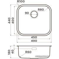 Кухонная мойка Omoikiri Omi 49-U/I GM