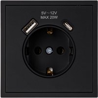 Розетка SmartBuy Капелла SBE-09b-16-S1-USB