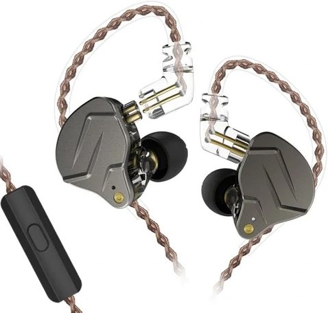 

Наушники KZ Acoustics ZSN Pro (с микрофоном, серебристый/черный)